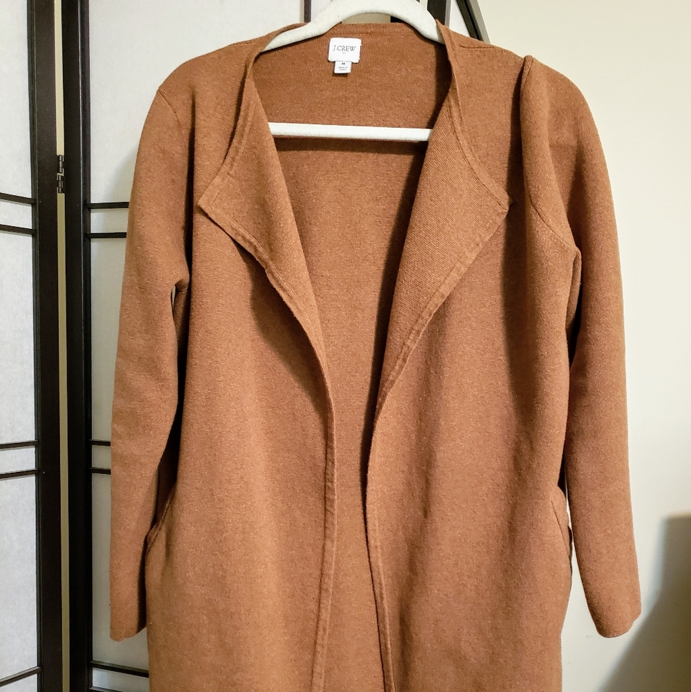 J. Crew Vanessa Sweater Jacket Size M Camel